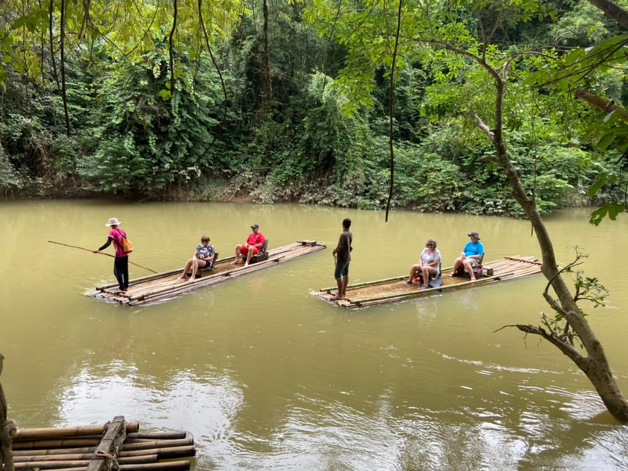 Bamboo Rafting Adventure amidst Khao Sok's Scenic Beauty